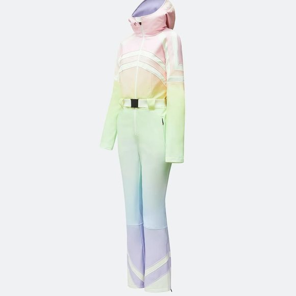 Tignes One Piece Pastel Rainbow Ombré Ski Suit - Picture 5 of 16